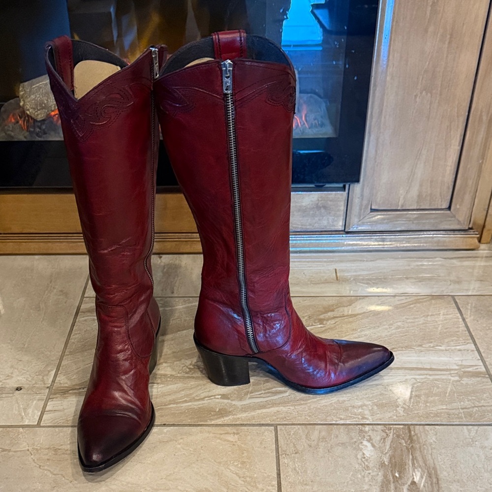 Old Gringo Red Leather Heeled Boots